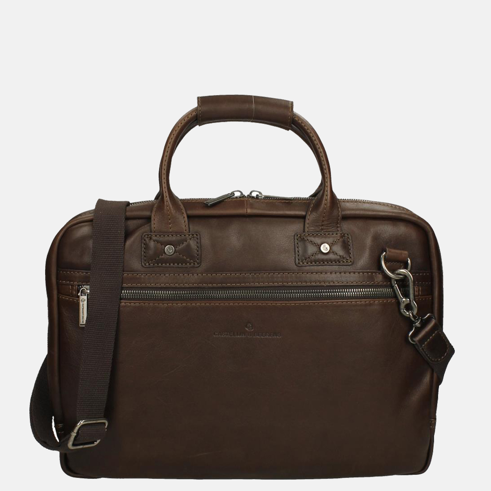 Castelijn Beerens Firenze laptoptas 15.6 inch mocca 006203 Bruin